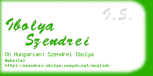 ibolya szendrei business card